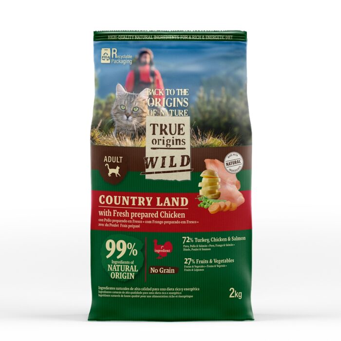 True Origins Wild Adult Pollo y Pavo Pienso para gatos