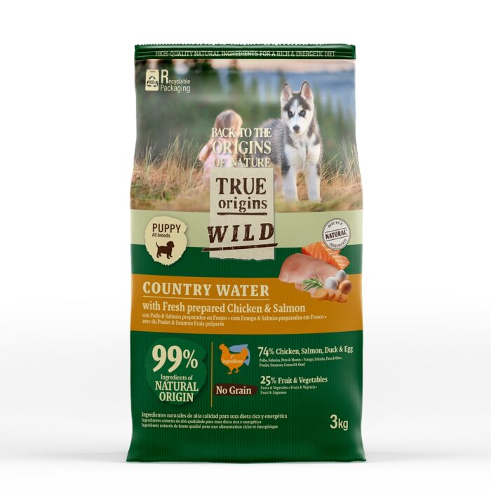 True Origins Wild Puppy Country Water Pollo y Salmón pienso