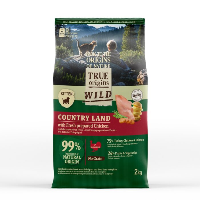 True Origins Wild Kitten Pollo y Pavo Pienso para gatos
