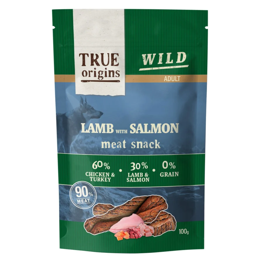True Origins Tiras Wild Adult Cordero con Salmón para perros - Imagen 2