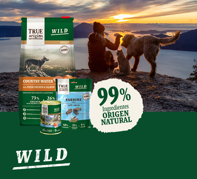 Infografía: True Origins Wild. 99% ingredientes de origen natural.