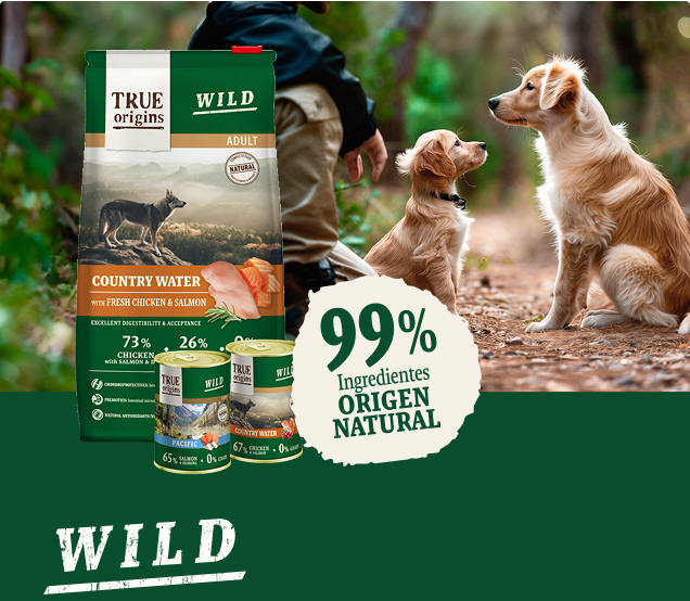 cards-perro-01 Infografía: True Origins Wild. 99% ingredientes de origen natural.