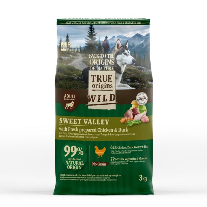True Origins Wild Sweet Valley Pollo con Pato Pienso para perros