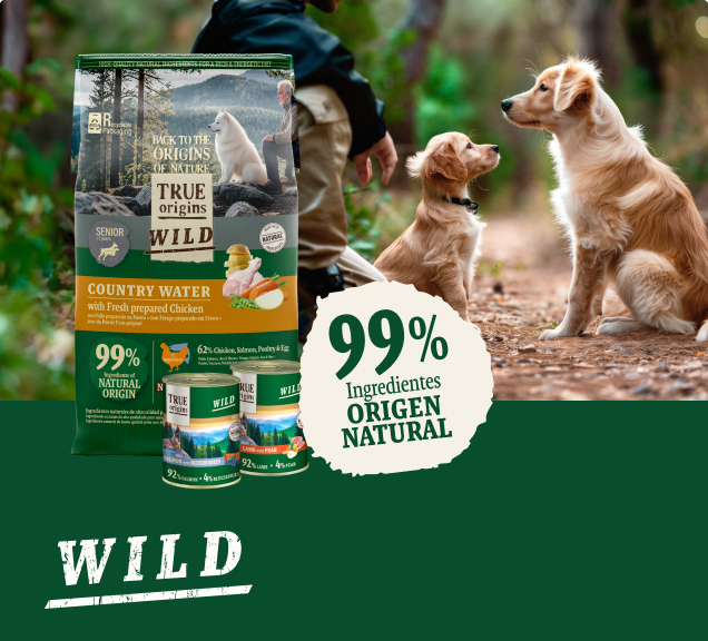 Infografía: True Origins Wild. 99% ingredientes de origen natural. 