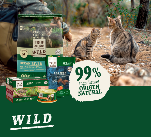 Infografía: True Origins Wild. 99% ingredientes de origen natural. 