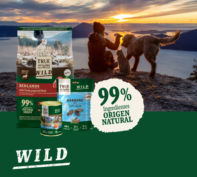 Infografía: True Origins Wild. 99% ingredientes de origen natural. 